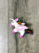 Felt Unicorn Keyring 9x9x2cm 100% Wool