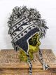 Black And White Knitted Mohican Hat