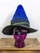 Blue Felt Witch Hat - 100% Wool