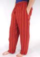 Red Striped Trousers - 100% Cotton