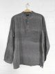 Grey Plain Cotton Three Button Shirt - 100% Cotton