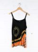 Black Orange Strappy Vest