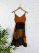 Rust Strappy Midi Dress