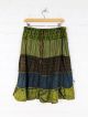 Green Tiered Midi Skirt