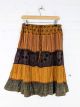 Rust Tiered Midi Skirt