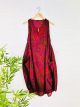 Red Bold Print Sleeveless Midi Dress
