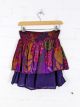Purple Bold Print Short Layered Skirt