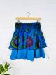 Blue Bold Print Short Layered Skirt