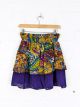 Purple Floral Print Short Skirt