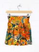 Orange Floral Print Shorts