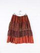 Red Elasticated Midi Skirt