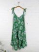 Green Daisy Print Wide Leg Jumpsuit