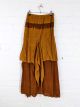 Brown Long Layered Skirt