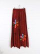 Red Wide Leg Trousers - 100% Cotton