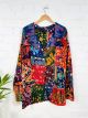 Multi Elephant Patch Unlined Button Jacket