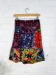 Multi Elephant Patch Short Skirt