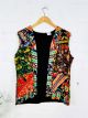 Multi Elephant Patch Open Waistcoat