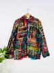 Rainbow Gheri Patchwork Hooded Zip Lined Jacket