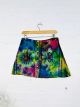 Dark and Bright Rainbow Tie Dye Popper Front Mini Skirt