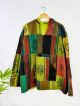 Green Patchwork Hood Top