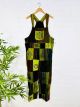 Green Patchwork Straight Dungarees