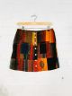 Rust Patchwork Mini Skirt