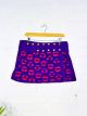 Purple Circle Print Mini Popper Skirt