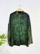 Green Printed Three Button Shirt