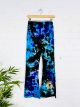 Blue Grey Tie Dye Flares