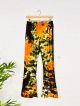 Orange Brown Tie Dye Flares