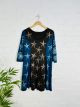 Brown Petrol Star Long Sleeve Short Dress