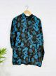 Blue Dragon Print Hood Top