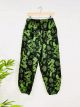 Green Dragon Print Harem Trousers