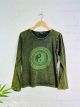 Green Yin Yang Print Long Sleeve 