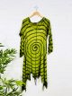 Green Swirl Long Hooded Tunic Top