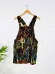 Black Multi Short Dungaree Dress