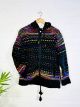 Black Rainbow Dotted Knitted Jacket