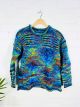 Turquoise And Rainbow Knitted Jumper