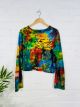 Rainbow Cropped Long Sleeve Top