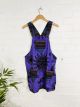 Purple Dungaree Dress Short