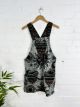 Black Dungaree Dress Short