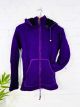 Purple Rib Knit Hood Jacked