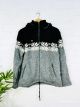 Grey Snowflake Knitted Hood Jacket