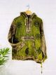 Brown Green Hoodie Kangaroo Pocket