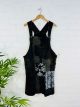 Black Short Dungaree Dress