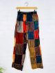 Multicoloured Patchwork Stripe Straight Trousers