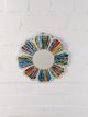 Multi Coloured Mosaic Flower Mirror 30 cm