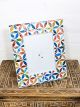 Multi Coloured Rectangle Mosaic Mirror with Stand 30x25 cm