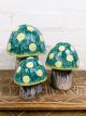 Set Of Three Green Toadstools