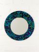 Round Blue Mosaic Mirror 40 cm